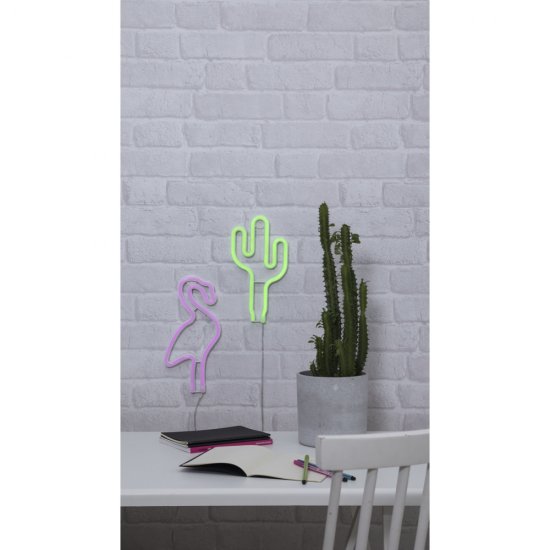 Väggdekoration Neonlight Flamingo - miljöbild 3