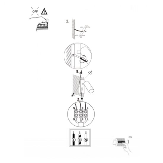 Tapio I SQ väggspotlight med brytare - 4,5W LED svart
