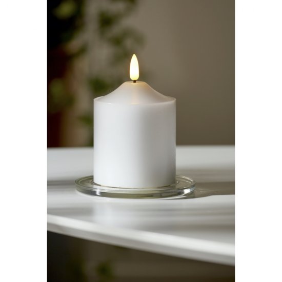 Blockljus Flamme 12cm, realistiskt LED-ljus med timer