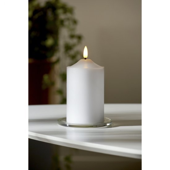 Blockljus Flamme 15cm, realistiskt LED-ljus med timer